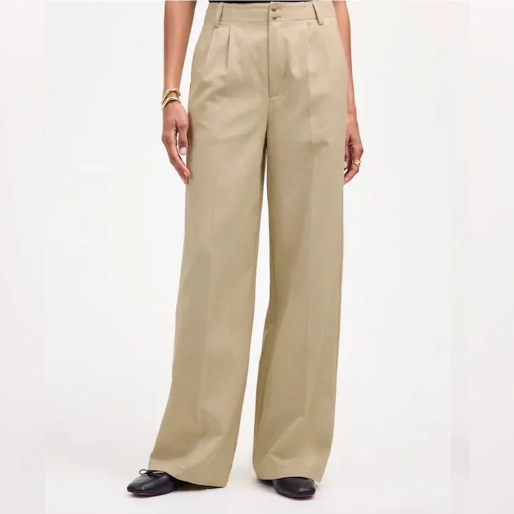 NWT Madewell The Petite Harlow Wide-Leg Pant in Drapey Twill - Picture 1 of 4